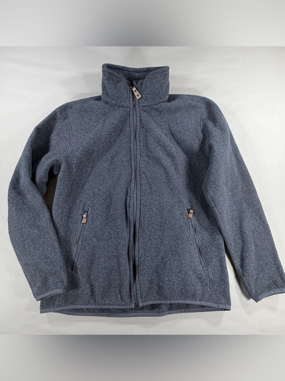 Fjall Raven Womens Dark Gray Fleece Jacket - Warm Lightweight Layer L 820